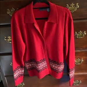 A Faire Isle styled Liz Claiborne coat sweater. SizeM.